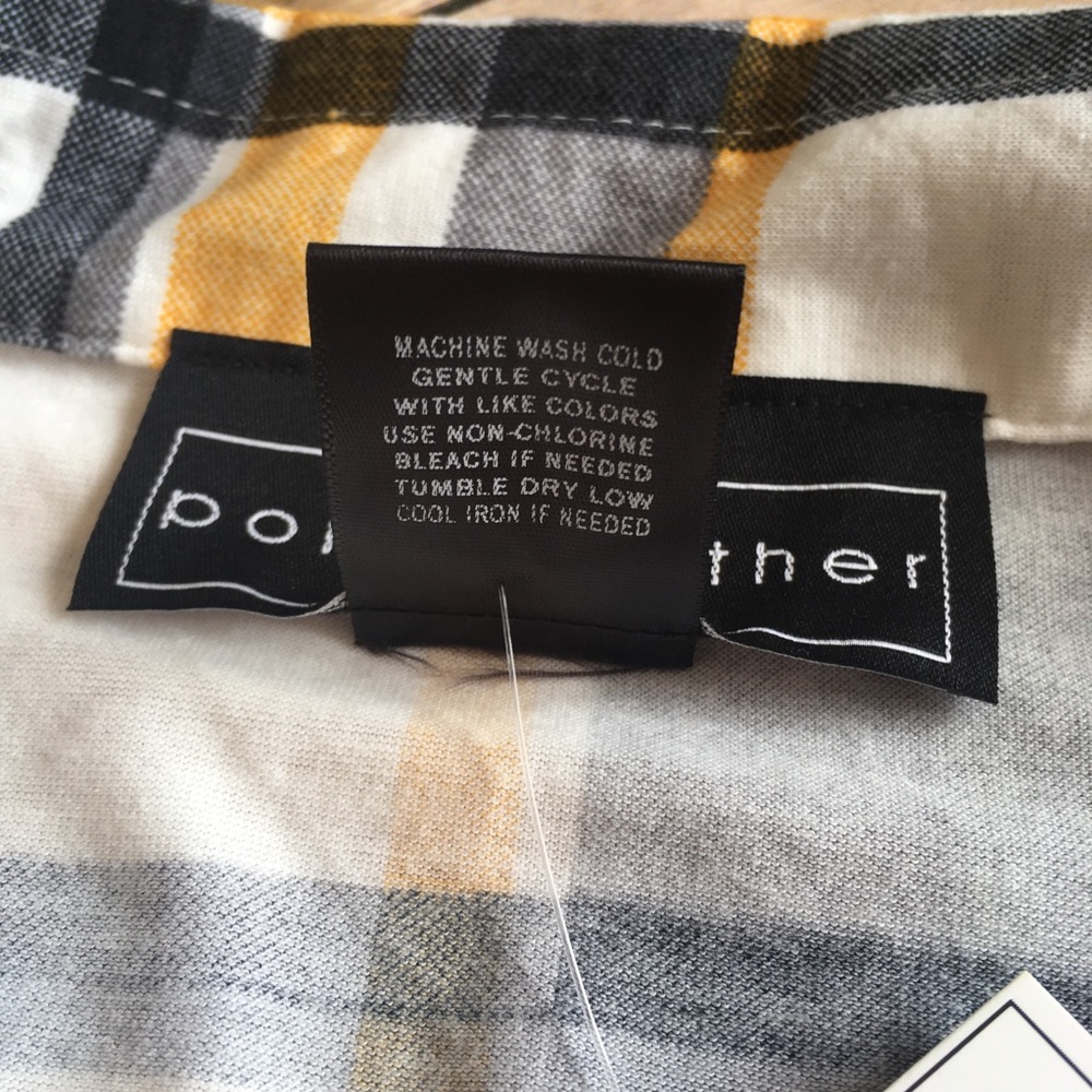 POLLY & ESTHER | Yellow Plaid Sleeveless Shirt NEW - Picture 7 of 8